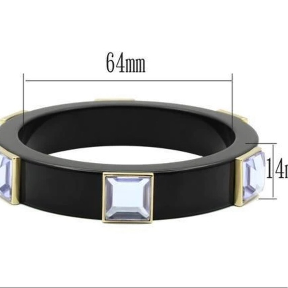 Light Amethyst Gold/Brass Bangle - Picture 3 of 3